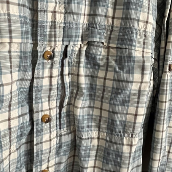 LL Bean Men’s Medium Long Sleeve Button Down Hiking Outdoor Travel Shirt Plaid - Picture 5 of 9